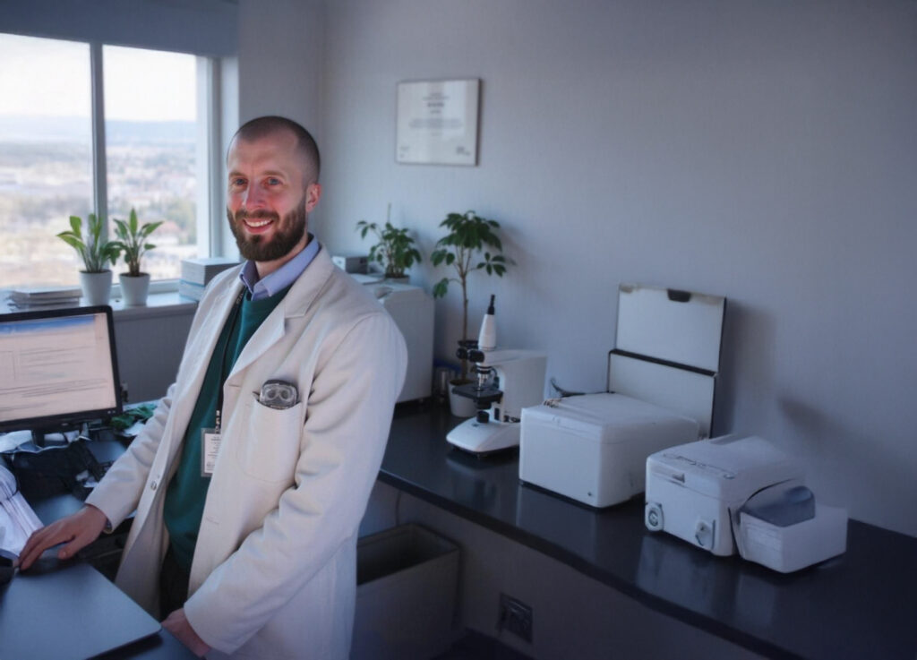 Scientist accessing interactive patient analytics dashboard with real-time outcome tracking, cohort insights, safety alerts, and customizable data visualizations – patient registry software.