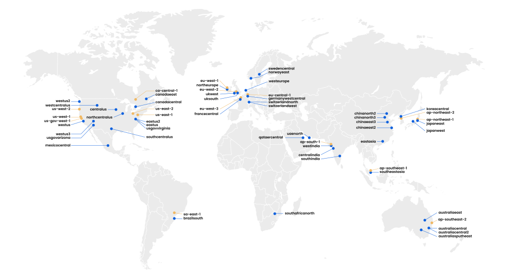 a map of our public cloud resellers regions