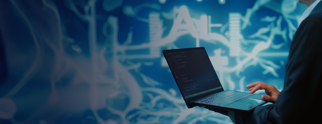a scientist performing data linking