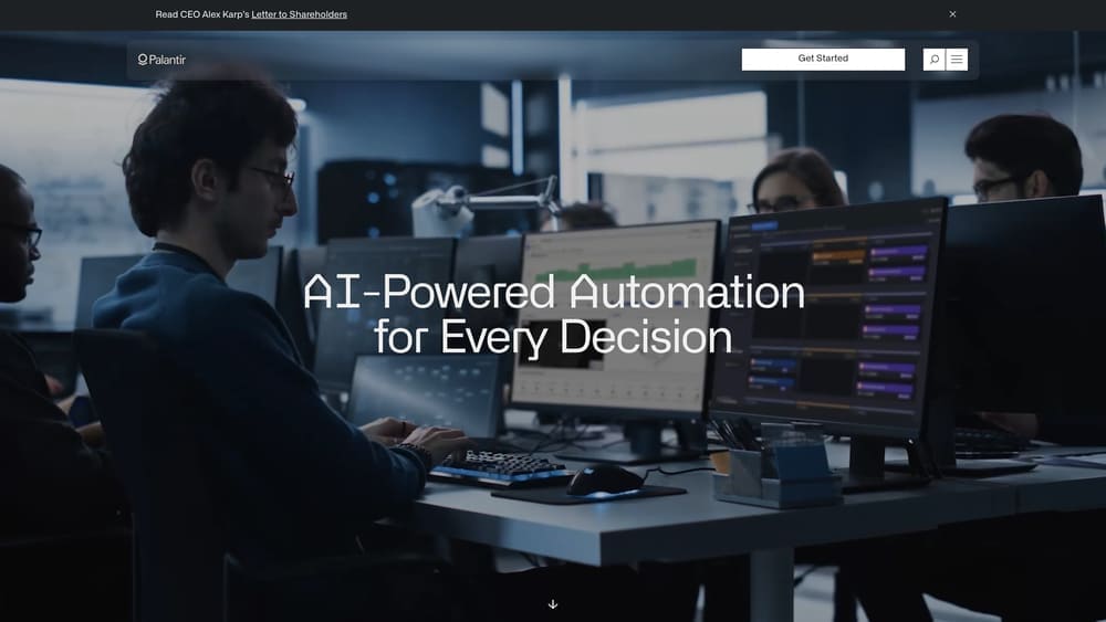 Screenshot of Palantir Foundry website
