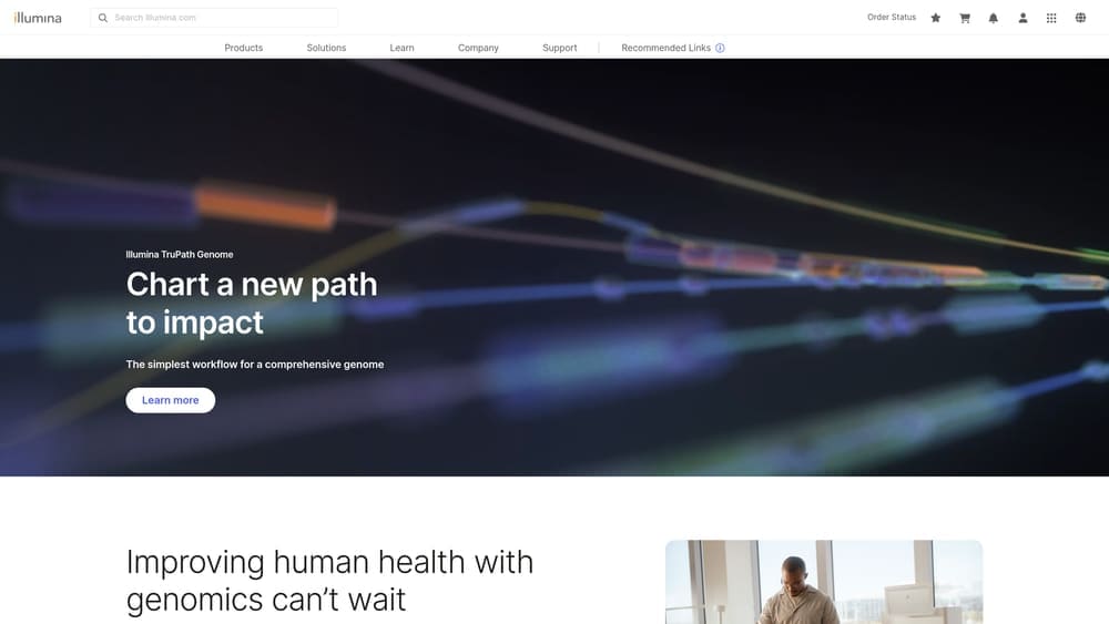 Screenshot of Illumina DRAGEN website