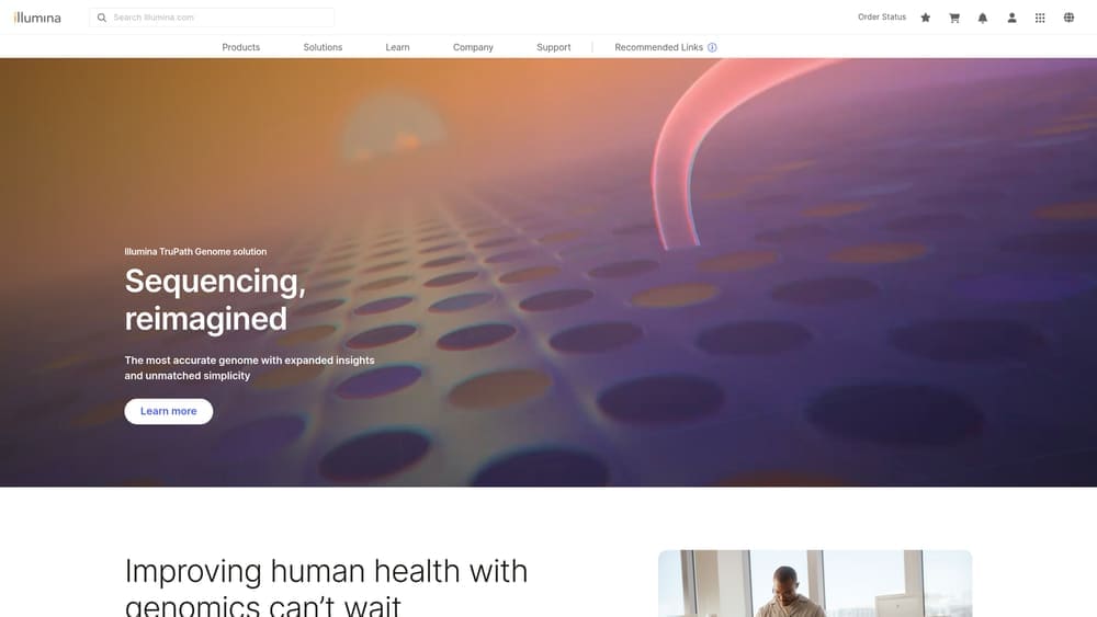 Screenshot of Illumina Connected Analytics website
