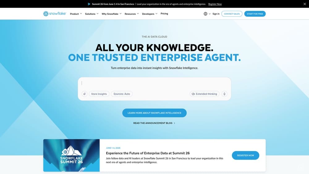 Screenshot of Snowflake Healthcare Data Cloud website