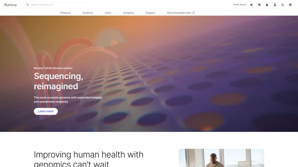 Screenshot of Illumina Connected Analytics website