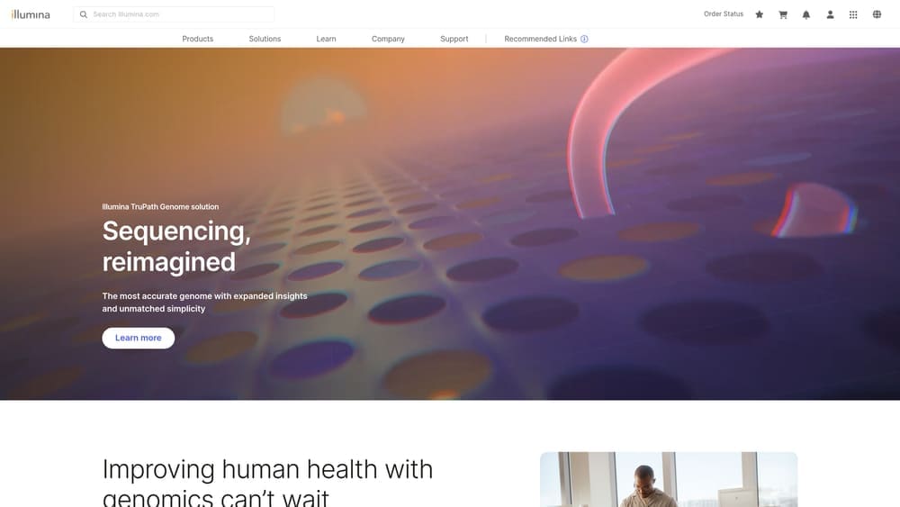 Screenshot of Illumina Connected Analytics website