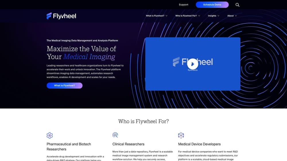 Screenshot of Flywheel website
