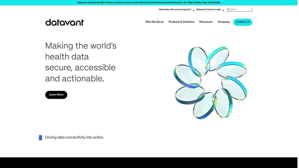Screenshot of Datavant website