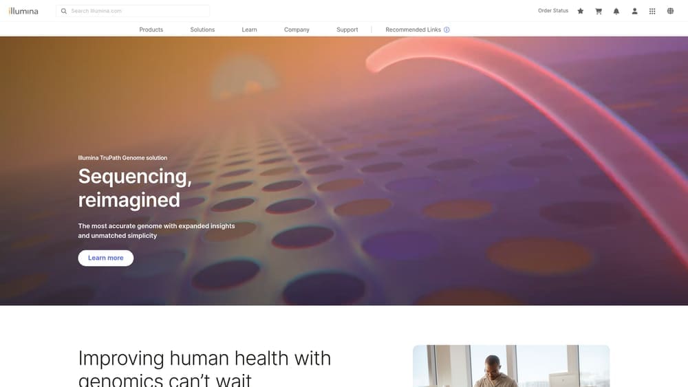 Screenshot of Illumina Connected Analytics website