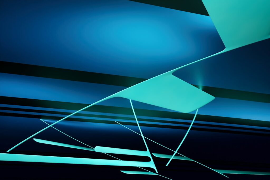 Five abstract geometric pillars representing the ONS Five Safes framework for Trusted Research Environments