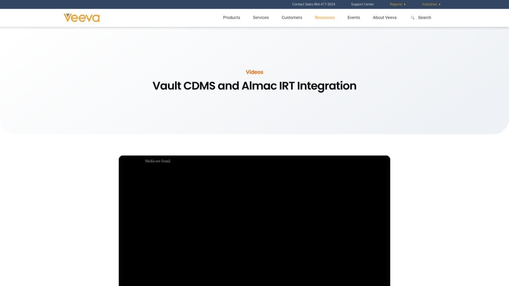 Screenshot of Veeva Vault Platform website