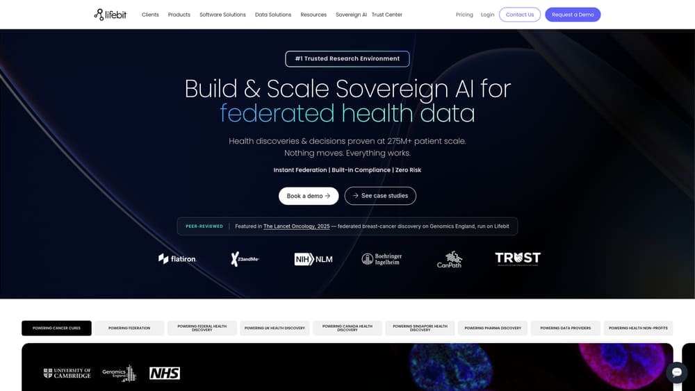 Screenshot of Lifebit website